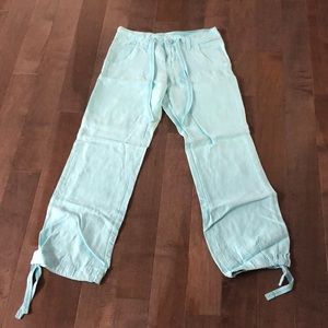 H&M light blue linen pants